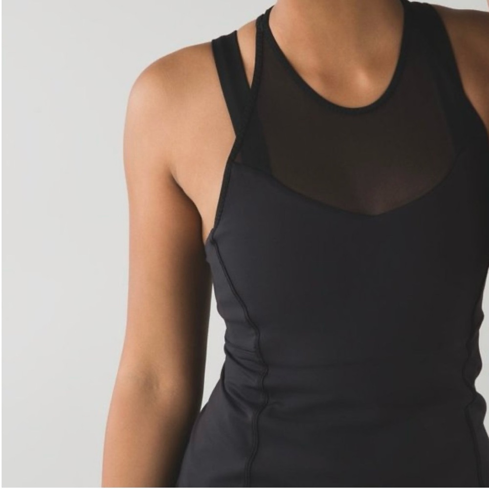 Lululemon Black Running in the City Tank with Built-in Sports Bra Size 6